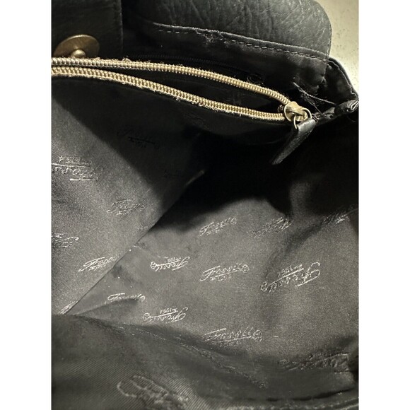 Fossil Purse Women’s Black Leather Pebble Cross-body Shoulder Bag Key Y2K VTG - Picture 13 of 16